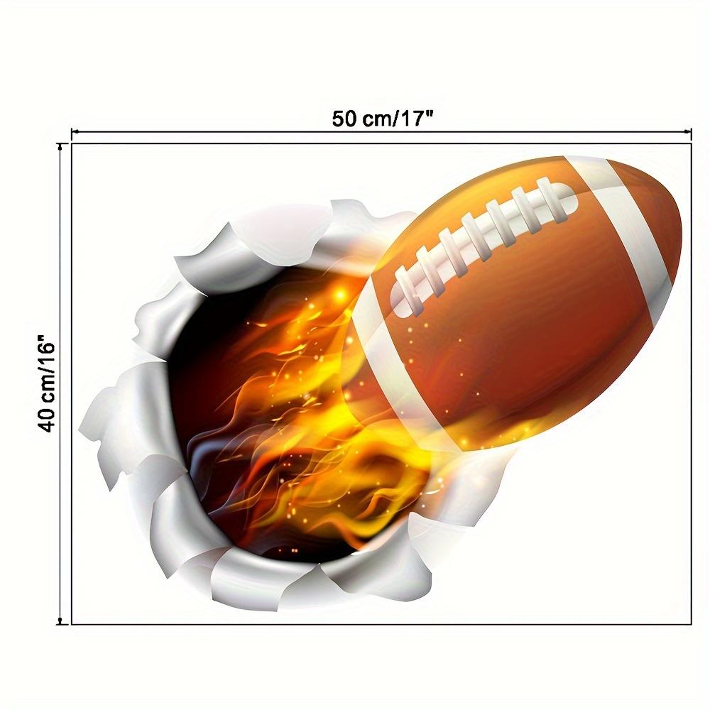 

2 шт. Съемные наклейки на стену Суперкубок - 3D регби спортивный декор для спальни/гостиной/прихожей - самоклеящиеся наклейки на стену 2pcs