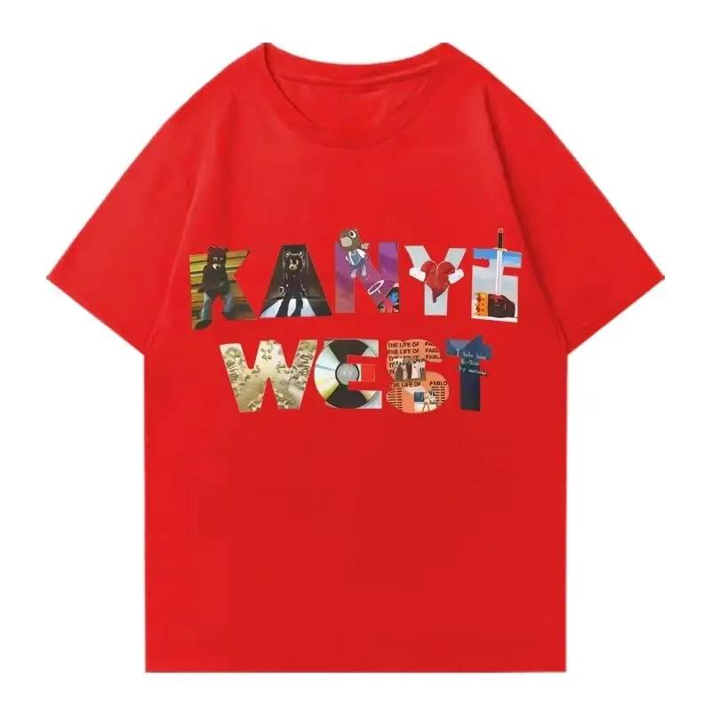 

Y2k Hip Hop T Shirt Rap Kanye West Album T Shirt Harajuku Fashion Graphics Clothes Vintage Streetwear Short Sleeve Tees 3XL
