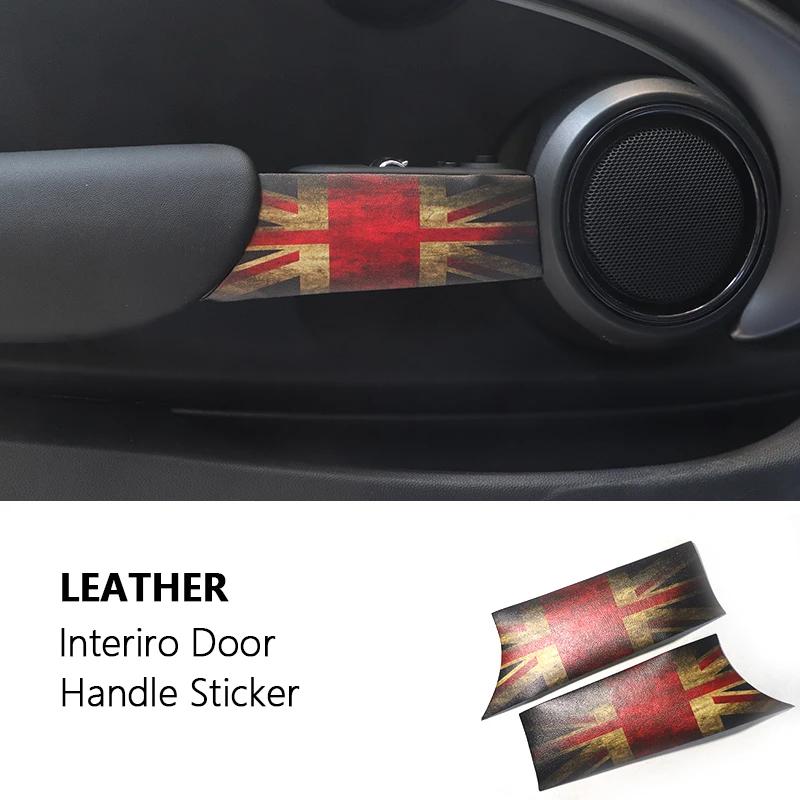 Car Interior Door Handle Knob Leather Sticker For Mini Cooper S F56 F55 R55 R56 R57 R58 R59 Car Interior Stickers Accessories