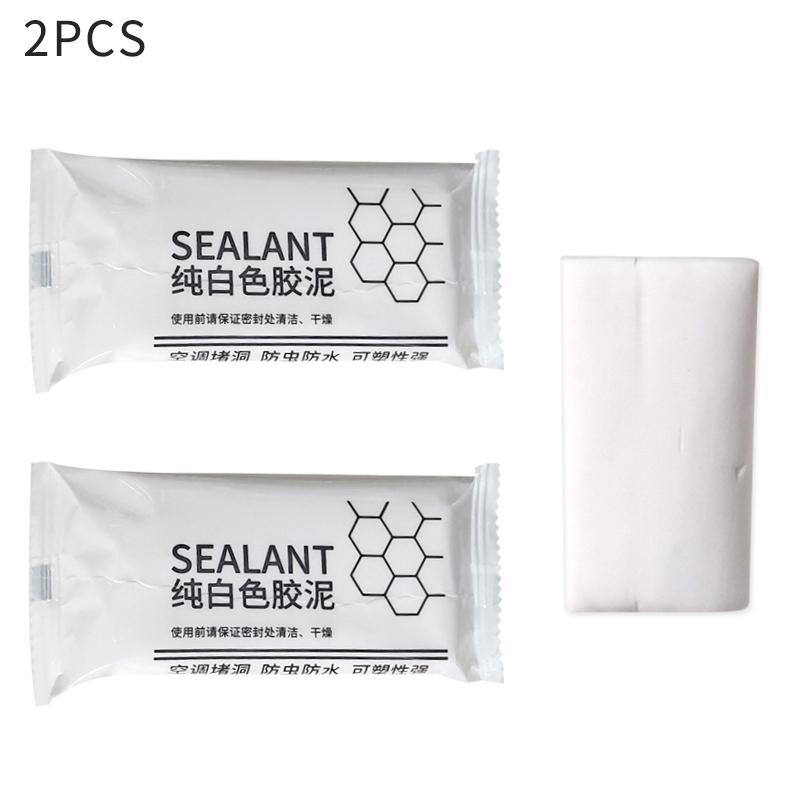 2pcs Wall Hole Sealing Glue Household Air-conditioning Mending Wall Hole Plasticine Waterproof Sewer Pipe Sealing Mud Sealant