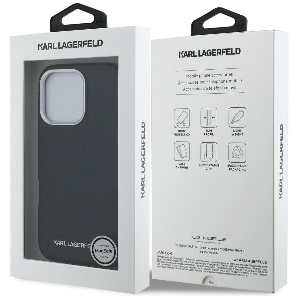 Karl Lagerfeld FW Stamped Karl MagSafe Case for iPhone 16 Pro Max Black