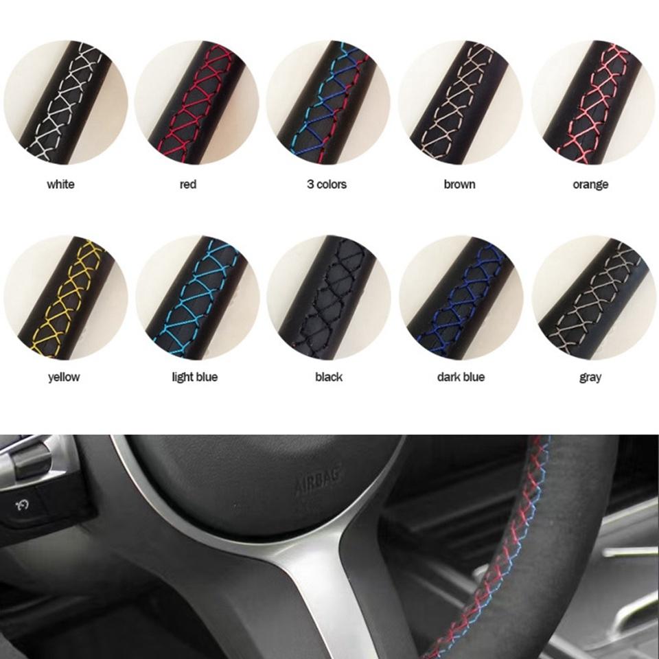 Hand Sewing Wear Resistant Microfiber Leather C-Class 2001-2004 2005-2007 Steering Wheel Cover For Mercedes Benz W203
