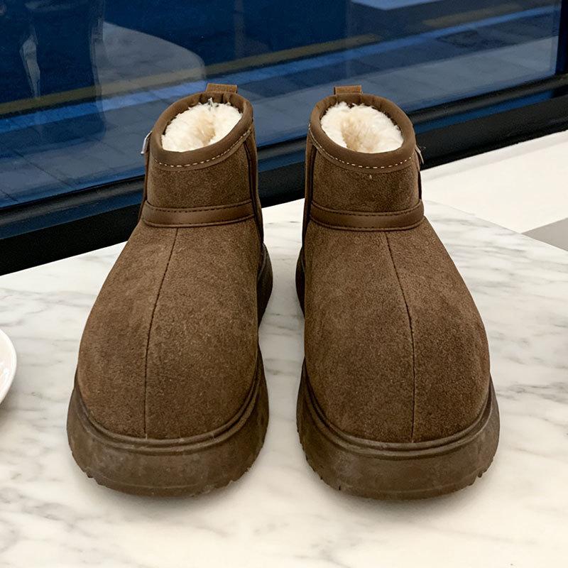 

Женские зимние теплые милые хлопковые ботинки на толстой подошве с большой головой и уродливой милой капибарой, с бархатной подкладкой 40 темно-коричневого