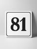Metal Sign Black House Number On White Background Outdoor Wall Art Decor