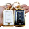 2 Pack TPU Key Fob Cover with Keychain, Full Wrap Shockproof Key Case Protector Compatible with Grand Cherokee L Grand Wagoneer 2021-2025 Smart Key