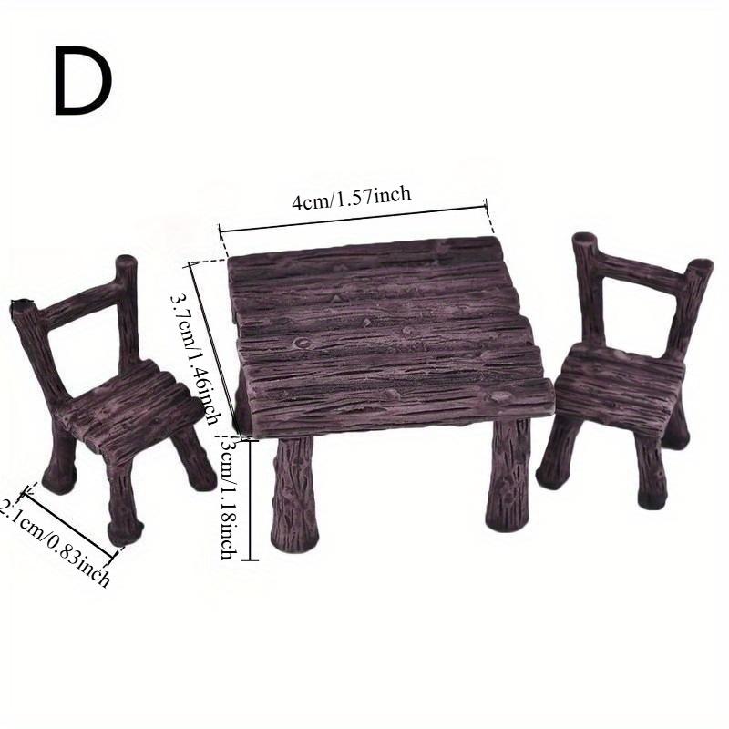 

1Set Table Chair Resin Crafts Micro Landscape Ornament Fairy Garden Miniature Decoration