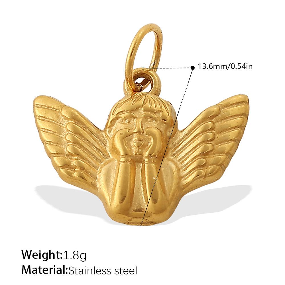 Ocean Wind Retro Diy Key Love Pendant Stainless Steel Gold-Plated Various Style Accessories