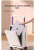 Women's 20-Inch Front-Opening Aluminum Carry-On Luggage 2025, Large Capacity with Wide Pull Rod