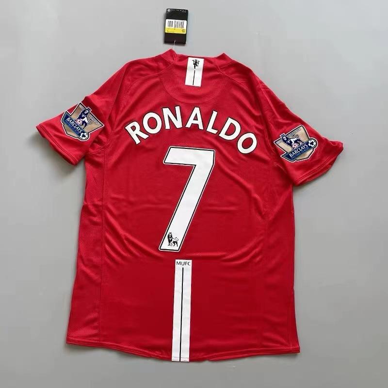 0708 Red Devils Manchester United retro jersey No. 7 C Ronaldo Champions League Manchester United retro jersey S