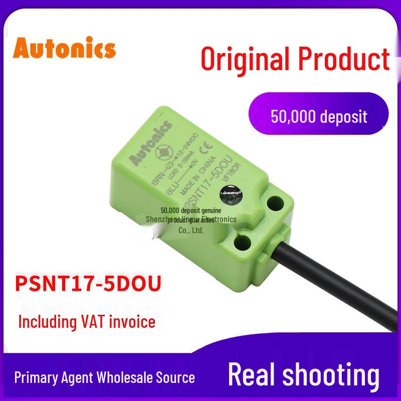 AUTONICS PSNT17-5DOU Square Proximity Sensor, DC, 2-Wire, Normally Open PSNT17-5DOU