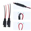 1Pair SAE Single Ended ExtensionCable 18AWG SAE Quick Disconnect Plug Cable 13CM Solar Cell Plug Wire Male+Female Cable