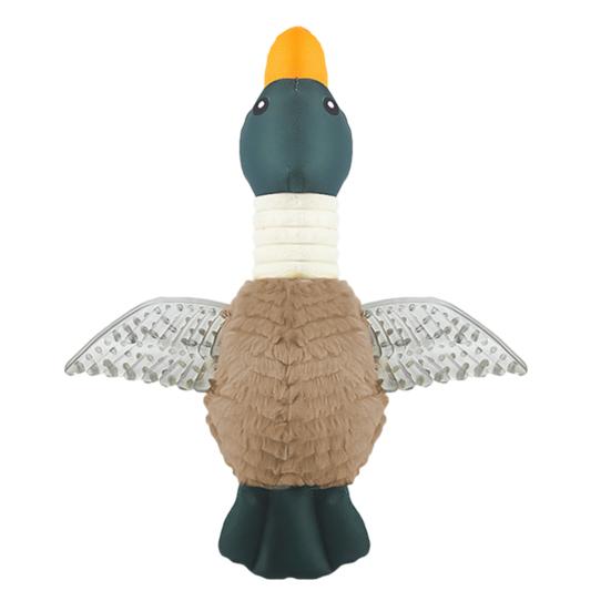 

Wild Goose Dog Toy Indestructible Plush Toy Anxiety Relief Squeaky Duck Puppy Chew Toy for Small Medium Large Dogs Interactive Training коричневый