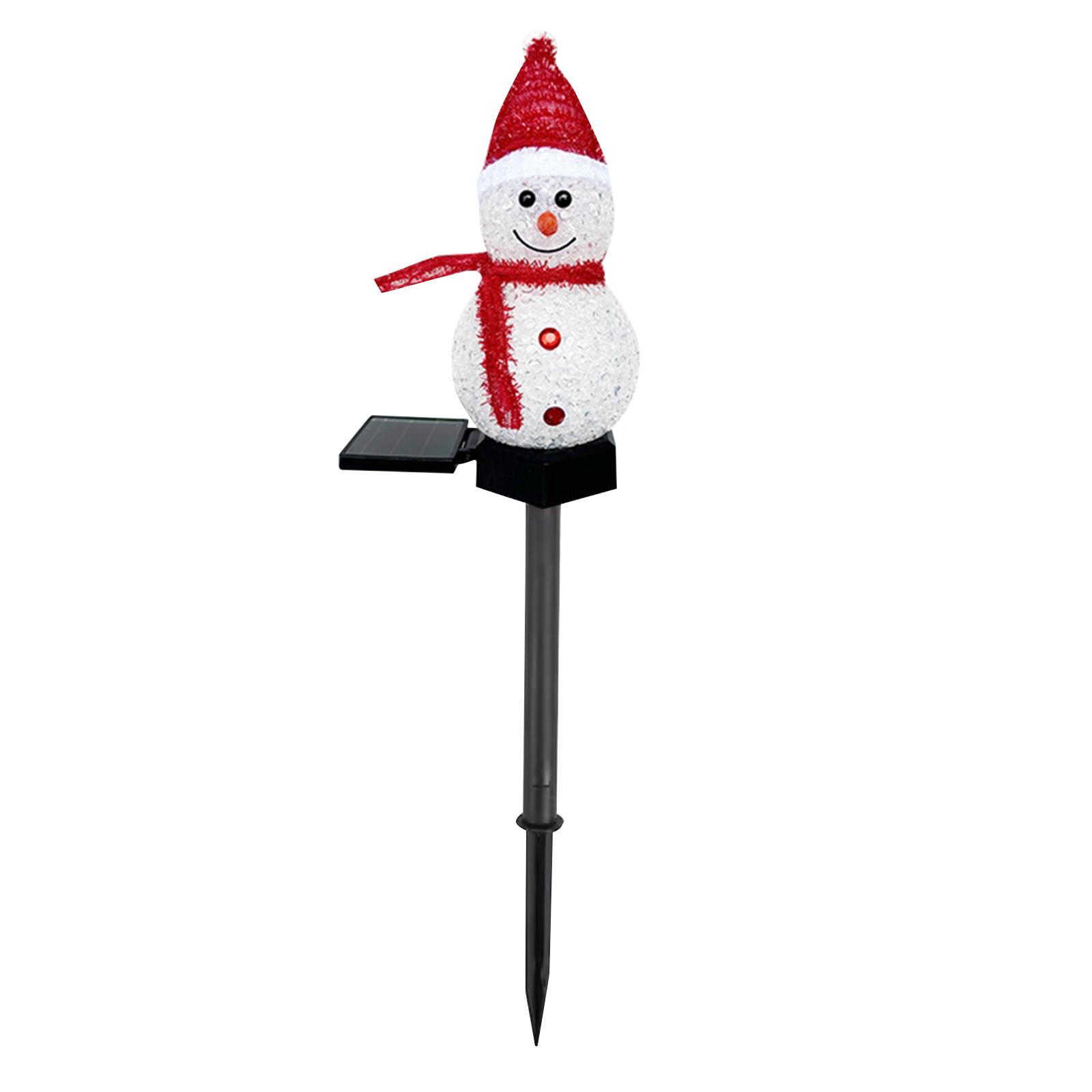 

Уличные пластиковые солнечные фонари в форме снеговика, светодиодные лампы на солнечных батареях, водонепроницаемые, садовые светильники, украшения для дорожек, двора One Size красный