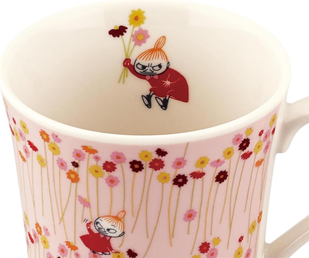 MOOMIN Little My Day 9x9cm Little Fair 2025 Perfect Yamaka Made In Japan Mug, 300ml, Approx. Diameter, My's Spring, Pink, Gift, MM9101-11, Shoten,