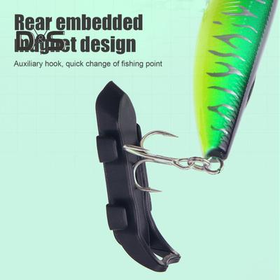 1/2/3 Stück Magnetischer Angelköder-Hakenhalter mit Gummiringen Köderhaken ohne Lochhalter Automatischer Fishook Keeper Angelzubehör für den Außenbereich