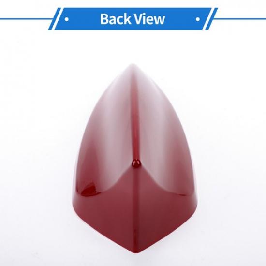 Shark Fin Antenna Signal Roof Aerial for Car with Adhesive Base Dark Red