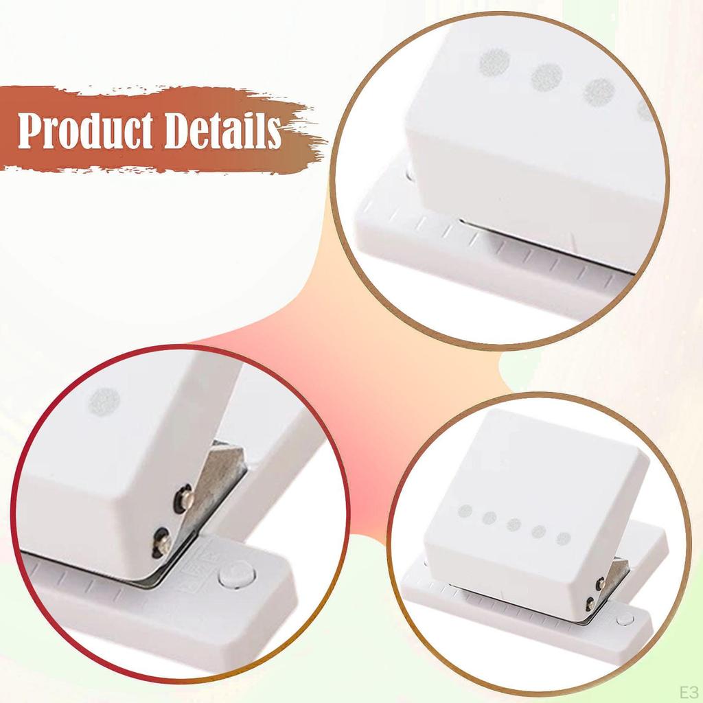 Punch Binding Machine Handheld Versatile Hole Puncher Hand Operated for A4 Loose Leaf Notebooks