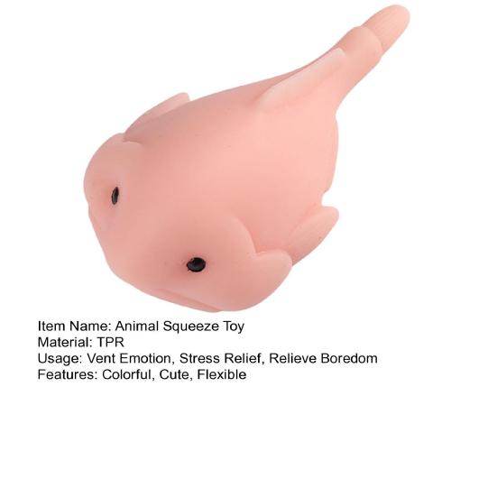 Animal Squeeze Toy Soft TPR Lovely Colorful Fish Monsters Pinch Toy Stress Relief Emotional Venting Fidget Squishes Animal Decompression