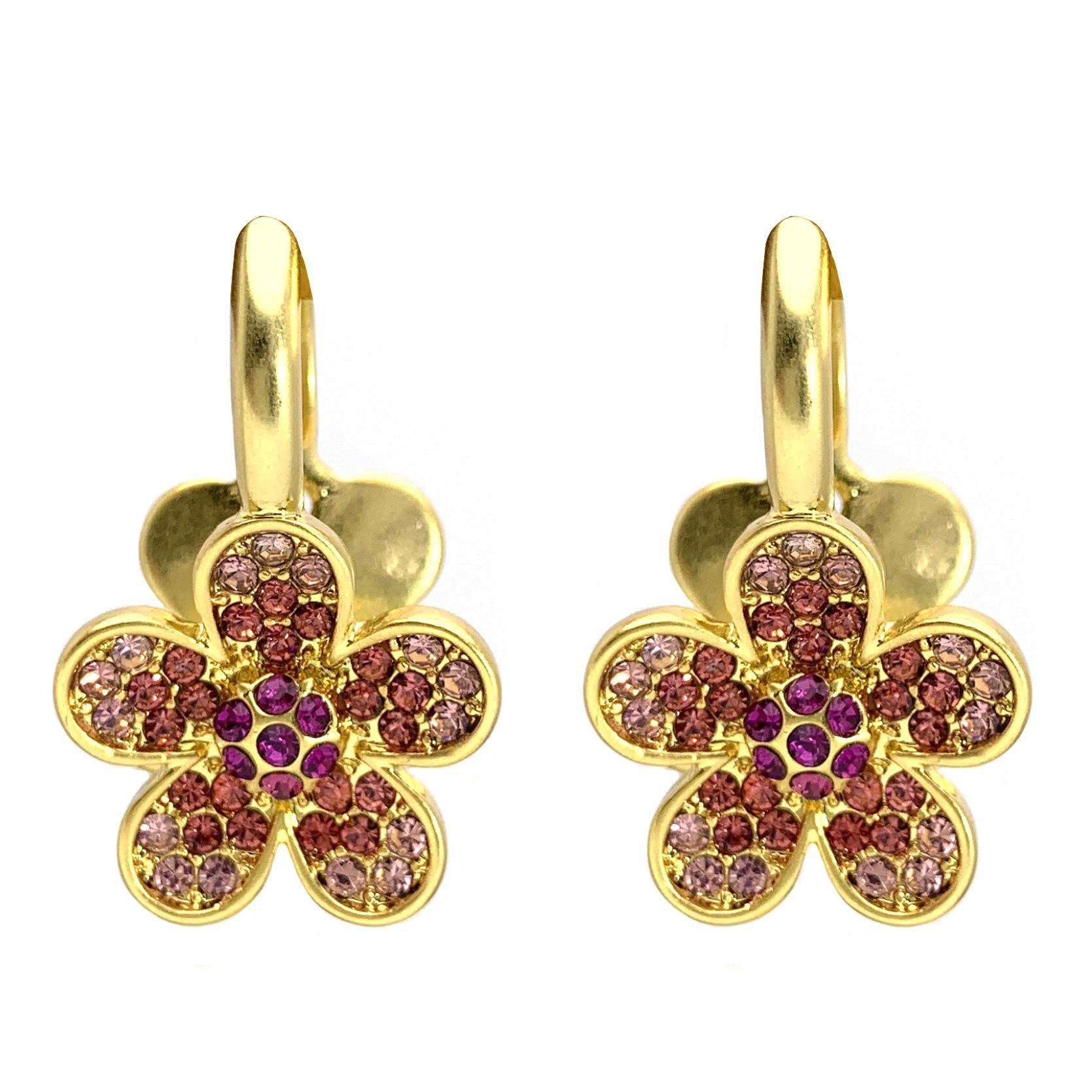 

Серьги-цветы с бриллиантами: Женские милые серьги из сплава в корейском стиле