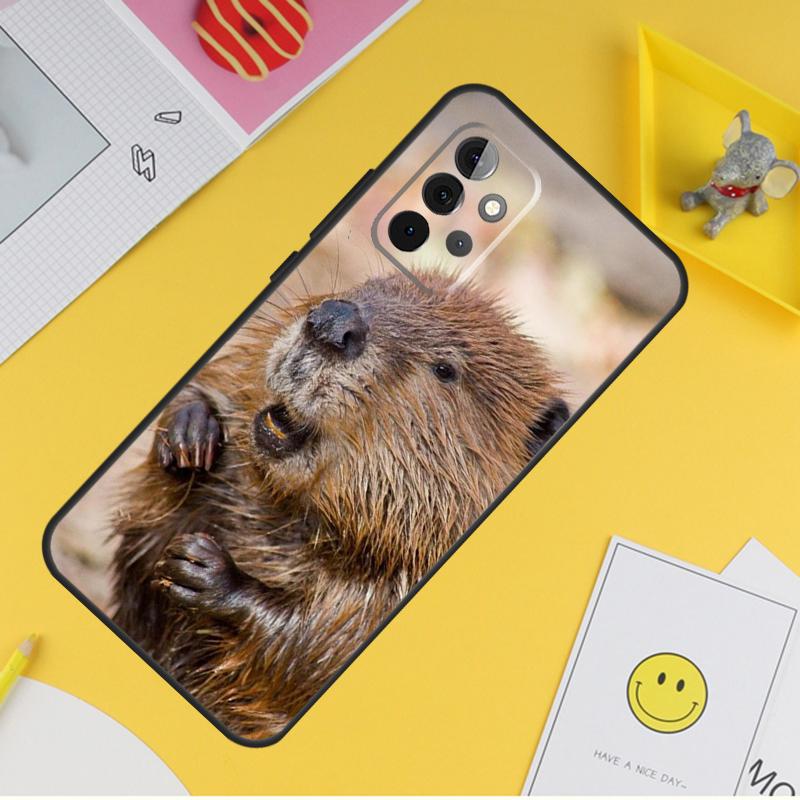 Animal Beaver Case For Samsung Galaxy A15 A17 A54 A34 A14 A13 A23 A33 A53 A52 A32 A12 A56 A36 A16 A35 A55