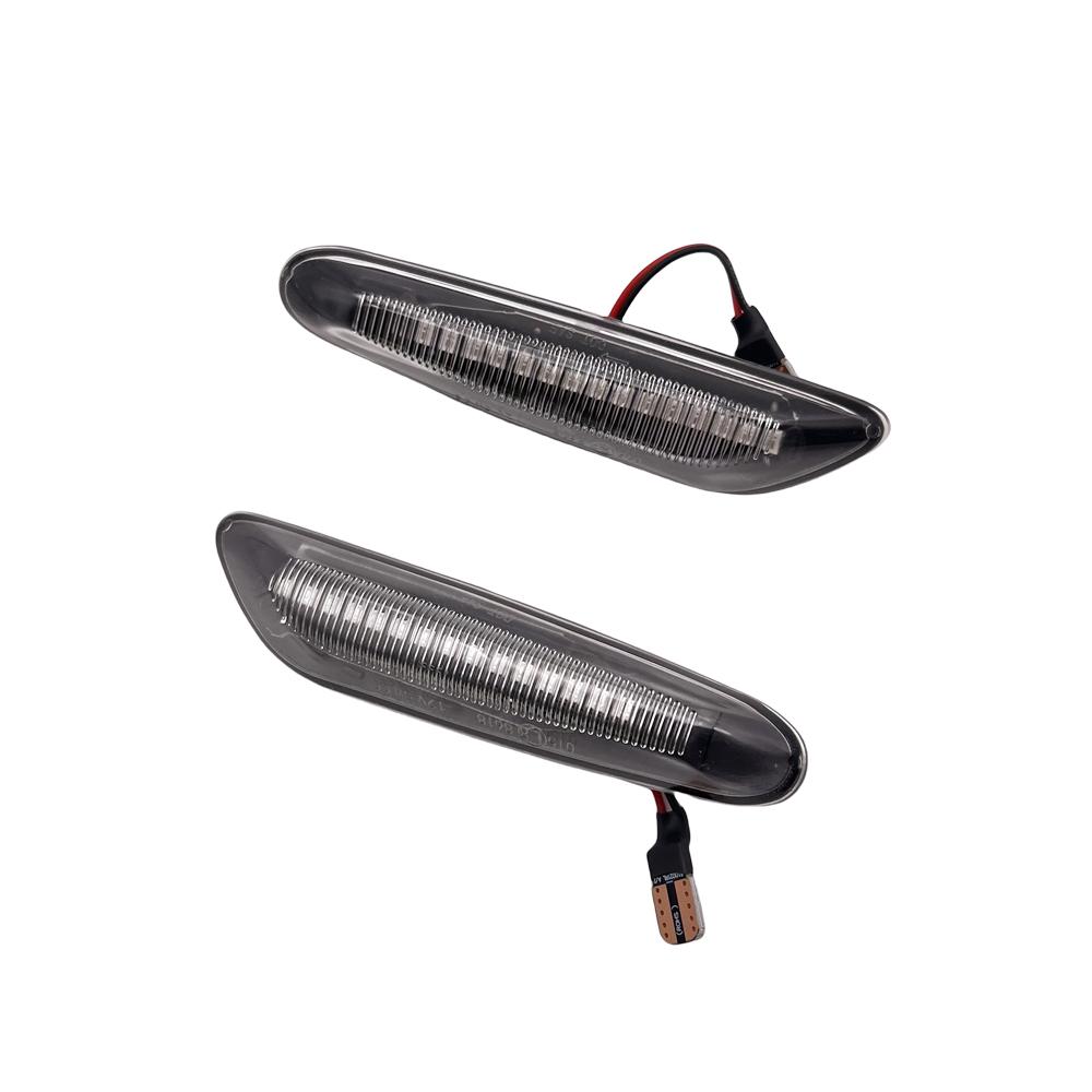 2PCS Smoke Lens Dynamic Flowing LED Turn Signal Side Marker Light Blinker Lamp for BMW E90 E91 E92 E93 E60 E87 E82 E46