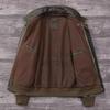 Chinese Size Classic Military A2 Air Force Leather Flight Jackets Vintage Stonewashed Cow Leather Jacket Men Soft Cowhide Mens Coat