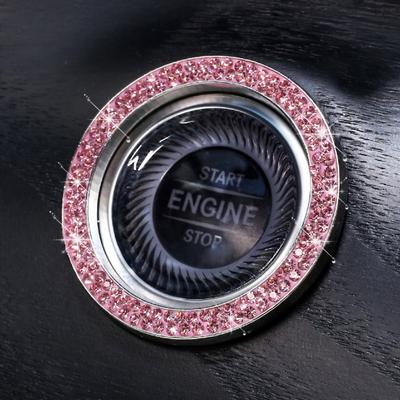 Samolepky Tlačítko zapalování Není snadné oříznout Lesklý Odpadnout do Vypnuto Vodotěsný Bling Auto Start Motor