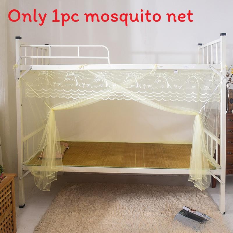 Dorm Room Mosquito Net With Single Door For Student Beds Polyester Fabric No Frame