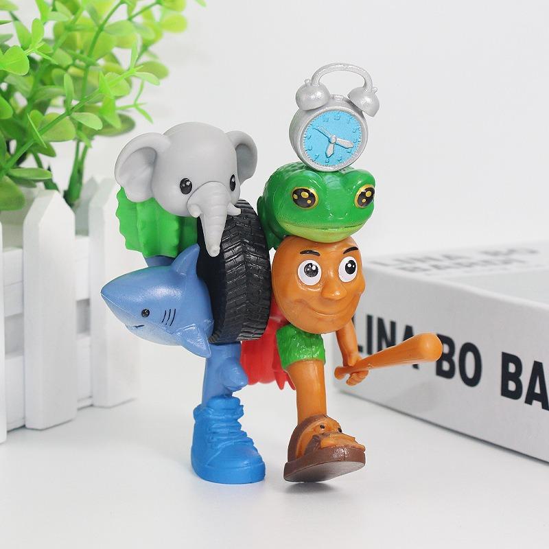 Tralalero Tralala Italian Brainrot Figurine Tung Tung Tung Sahur Ornament Monster Fusion Edition Anime Action Figure Cartoon Toy