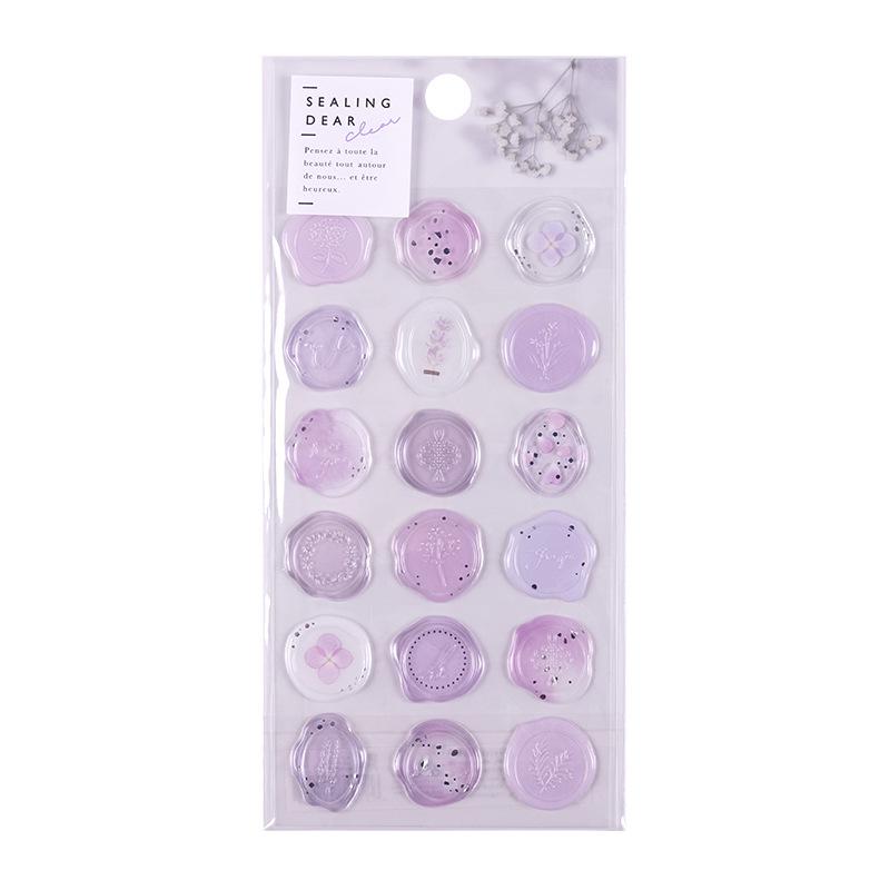

Shinele Floral Pattern Wax Seal Stickers - Translucent, Imitation Design, Fresh Semi-Transparent Adhesive