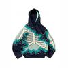 26 American Punk Gothic Skull 3D Print Cropped Hoodie Loose Fit Women