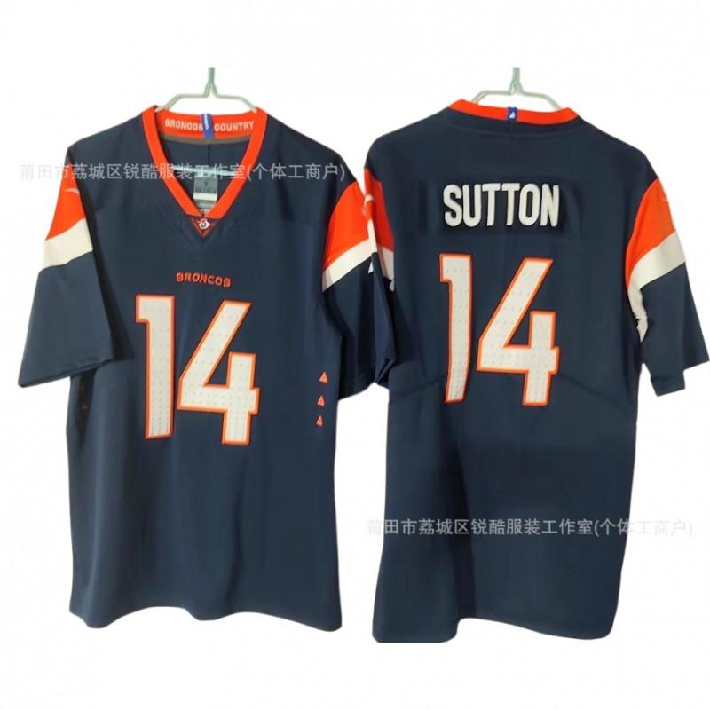 Denver Broncos NFL Fútbol Jersey Surtrin II 2 Hombres Mujeres Estilo Retro Ropa para Aficionados del Equipo Otoño Invierno