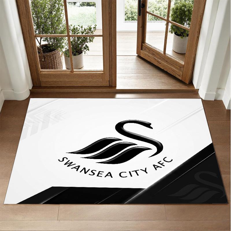 Swansea City Design Crystal Velvet Rug Soft Decorative Mat for Bedroom Entrance