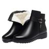 Shoes women's winter velvet cotton shoes leather flat boots wool leather shoes women's shoes warm shoes