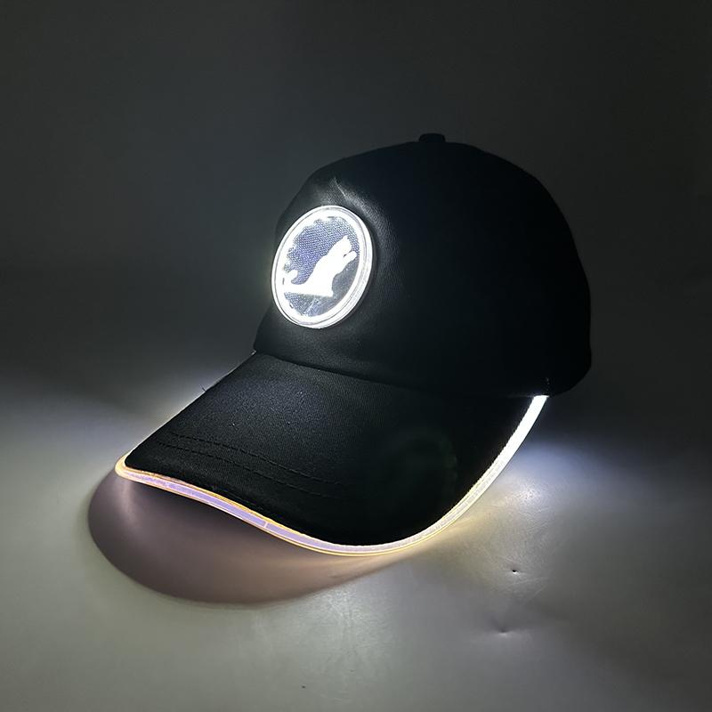 LED Leuchtender Totenkopf Baseballkappe Blinkende Leuchtende Halloween Partykappe Niedliche Logo-Kappe für Damen Herren Hip-hop Club Auftrittsbedarf