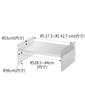 Yamazaki Jitsugyo 8065 Telescopic Refrigerator Storage Rack, White, Approximately W30-45.5 X D20 X H12.6cm, Tower, Width and Height Adjustable,
