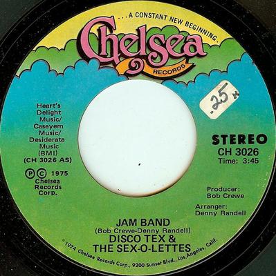 7inch Record DISCO TEX & HIS SEX-O-LETTES - Jam Band CH3026 Chelsea Records 1975 US Soul/Funk Used