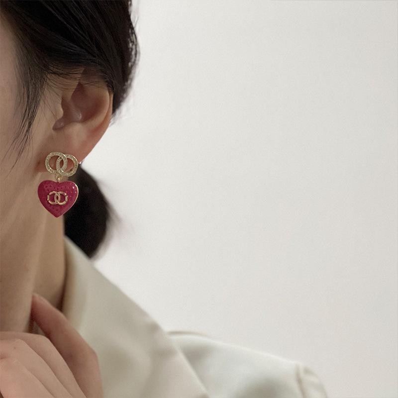 Colorful Zircon Drip Glaze Hoop Earrings: Chic Light Luxury Style for Fashion-Forward Women