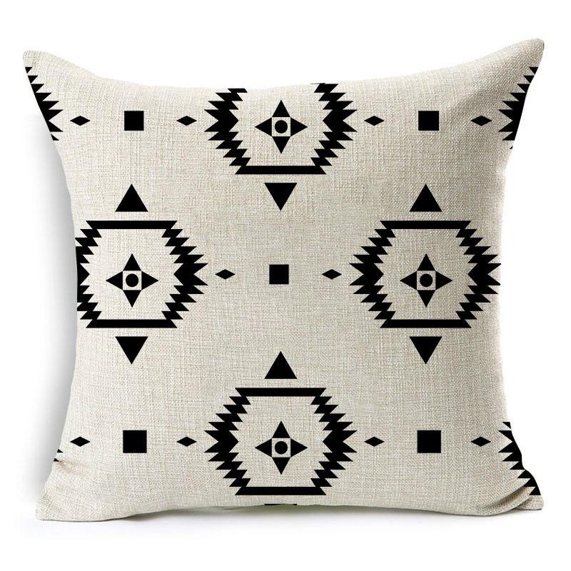 Super Soft Ethnic Throw Pillow Cover With Geometric Pattern For Stylish Home Decor