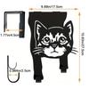Black Coating Cats Shaped Over Door Hook Rustproof Over the Door Hangers Wall Hanger  Cat Lovers