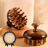 Wooden Scalp Massager Brush 28 Teeth Round Hair Growth Hair Massager Scalp Comb