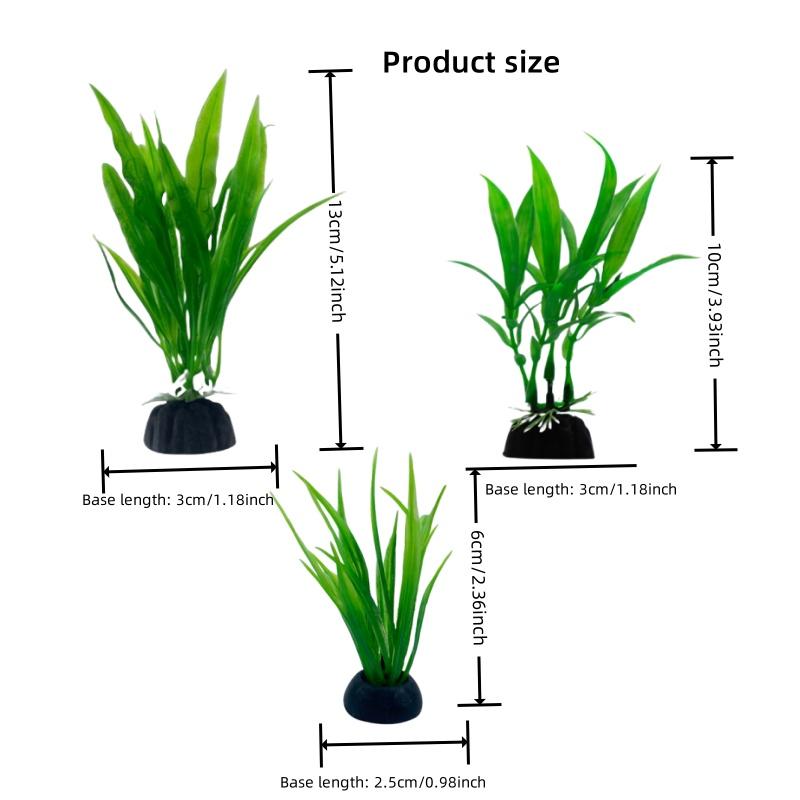 6pcs Packs Aquarium Plants, Fish Tank Decoration Green Artificial Fish Tank Decorations For Household And Office Aquarium