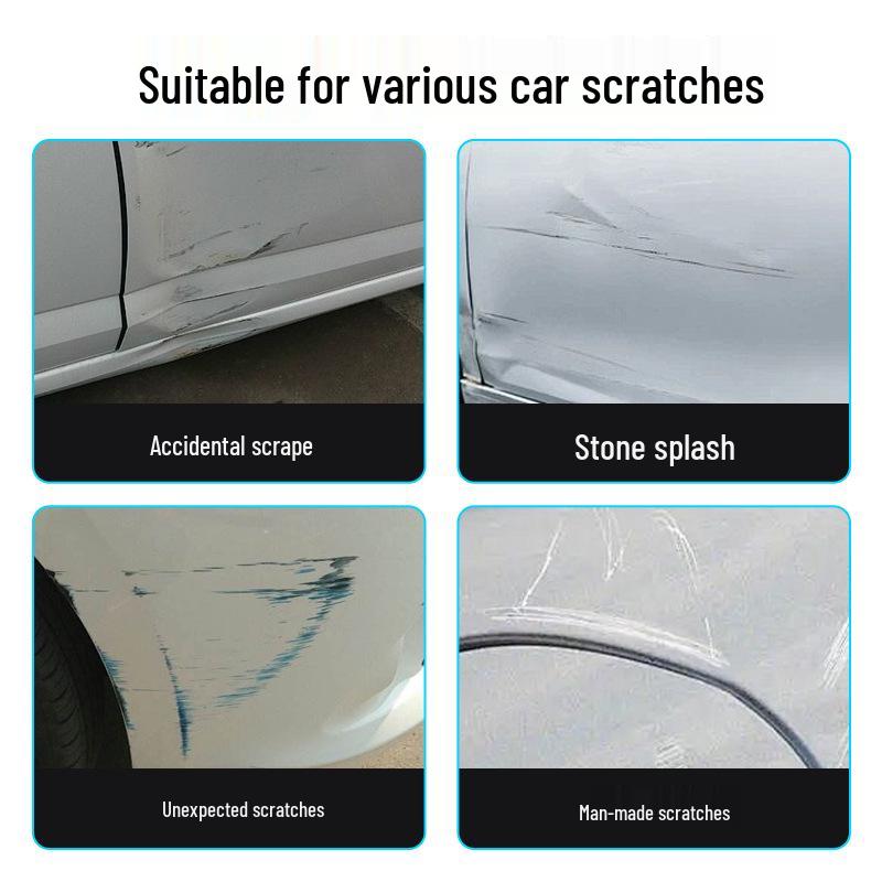 Car Touch-Up Pen: Scratch Repair Liquid for Deep Paint Scratches - Pearl White & Black Surfaces