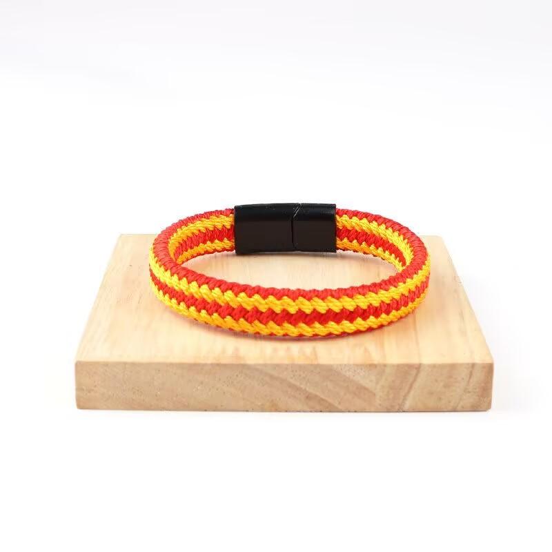 Noter Grade A Ethnic Fabric String Bracelet For Men Double Layer Various Colors Available Sports Sweat Absorbent Braslet Bangle Hombre
