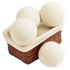 6PCS Natural Fabric Softener Reusable Drying Time Saving Clothing Wrinkles Reducing Wool Dryer Balls