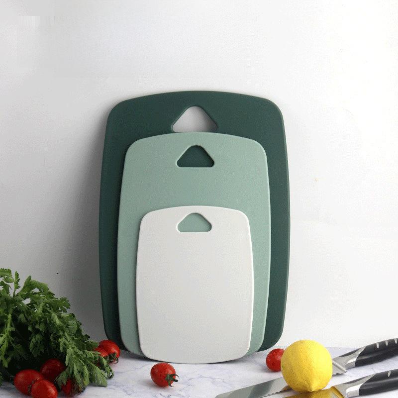 Set da 3 pezzi Tagliere Due lati di PP e Plastica Doppio uso Multifunzionale Taglia Verdure e Carne Tagliere