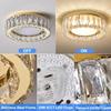 Round Crystal Ceiling Light - Modern Minimalist Luxury Fixture for Bedroom or Entryway
