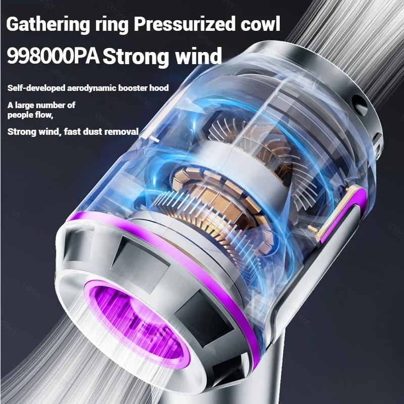 New 998000PA Car Vacuum Cleaner Rechargeable Cordless Portable Powerful Mini Car Vacuum Cleaner for Home Handheld Blower Car Cleaner