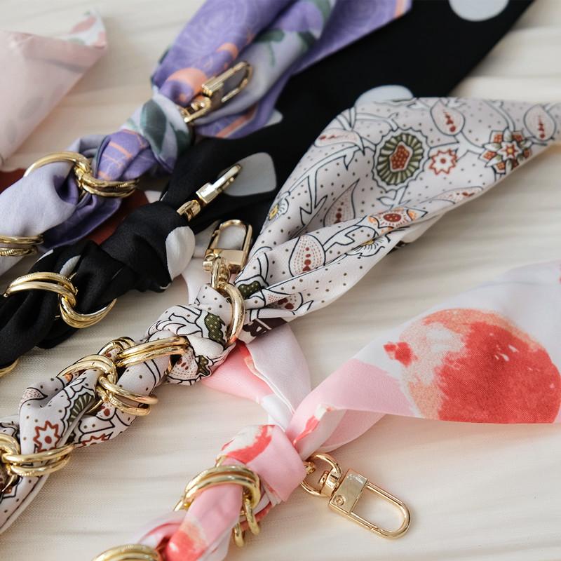 Neues Handy-Zubehör, Handyteil-Kette, Seiden-Charme, universeller Blumen-Punkt-Druck, Hals-Crossbody-Smartphone-Gurt, Handyhüllen-Ketten