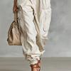 Cargo-Hose Verstellbare Beinöffnungen Volle Knöchellänge Seitentaschen Baggy-Hose Einfarbige Locker geschnittene Streetwear Freizeit-Hose